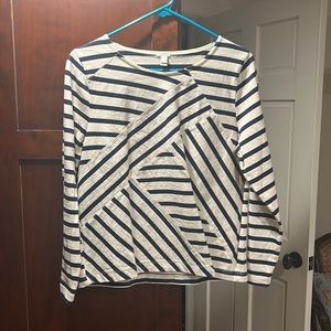 J. Crew striped long sleeve T-shirt.